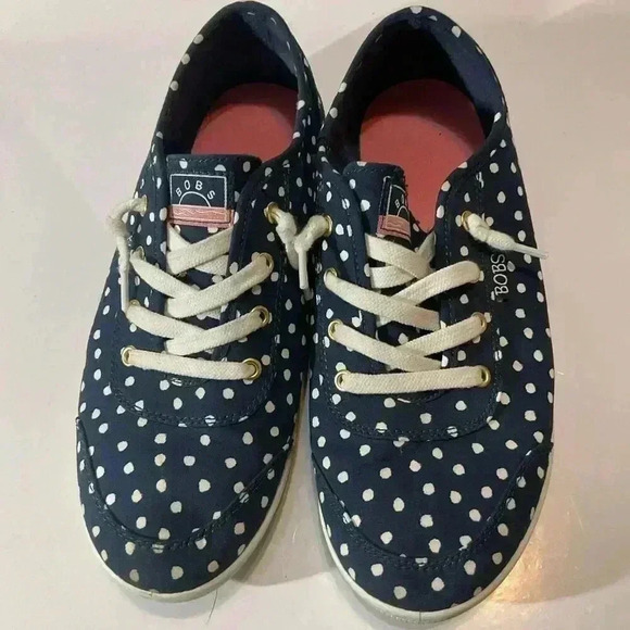 Bobs B Cute Dot Dot Dot Navy slip on shoes size 8.5 - Picture 4 of 8